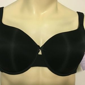 Catherines Balconette Underwire Bra Black Medium Coverage Adjustable 46DD